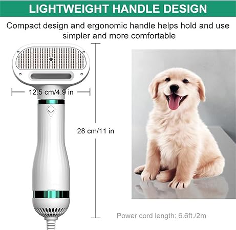 SECADOR DE PELO PARA MASCOTAS CON CEPILLO AUTOLIMPIANTE