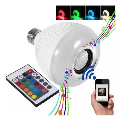 SUPER LÁMPARA LED MULTICOLOR CON BOCINA